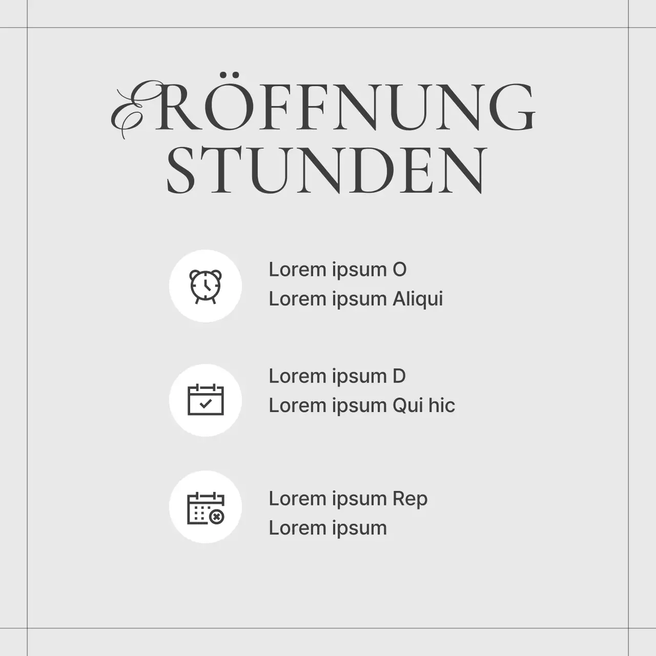 Fördern Sie trendige Social-Media-Marketing-Ankündigungen in Beige und Grau