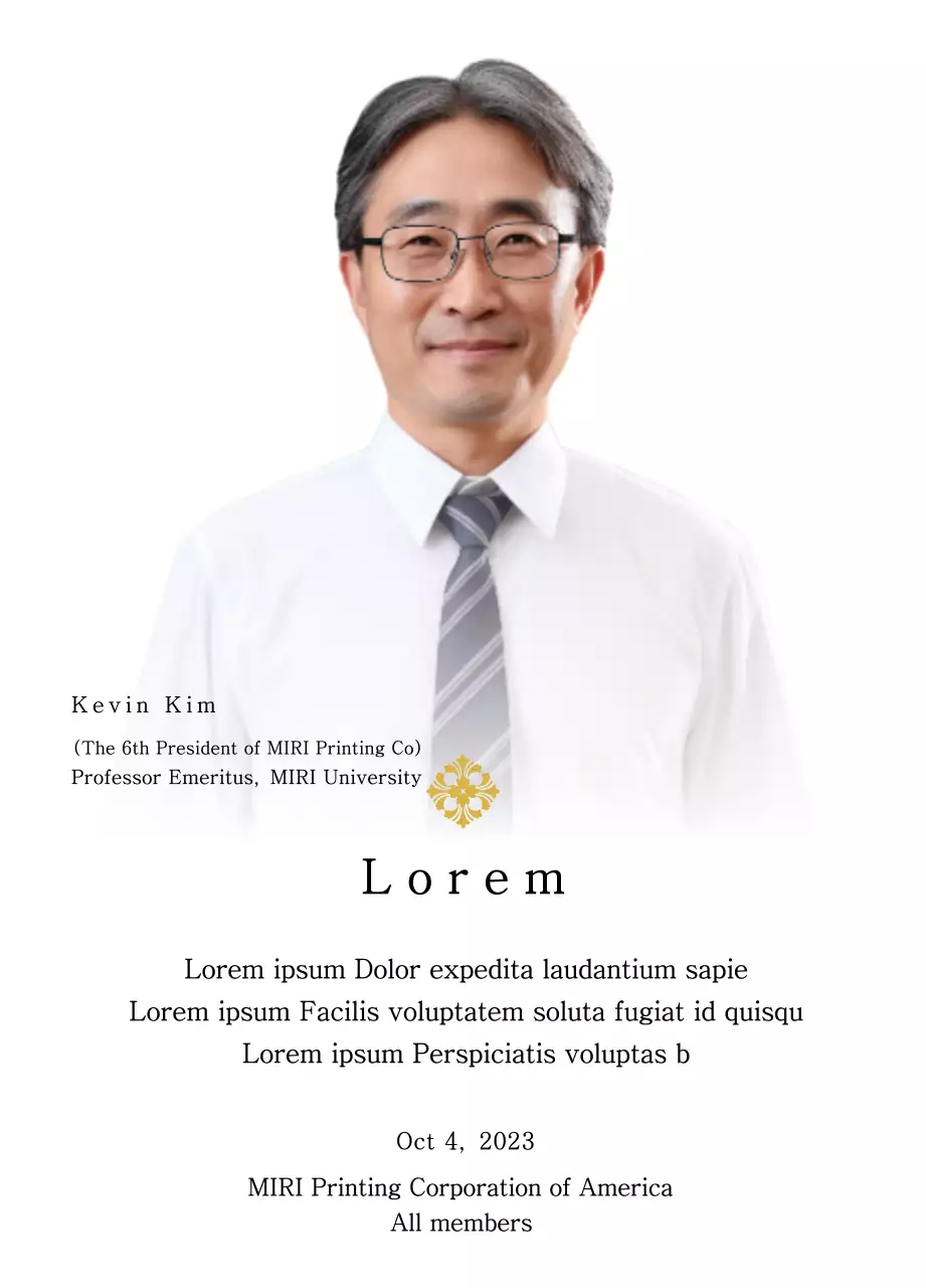 Commemorative plaque with elegant illustrations and photos