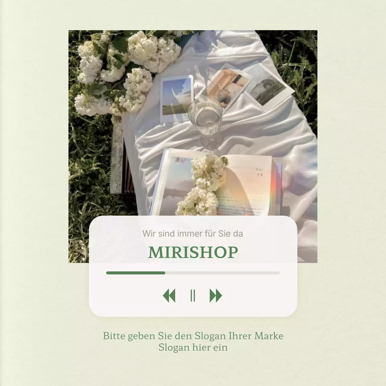 Fördern Sie einen grünen, modernen Social Media Marketing Feed