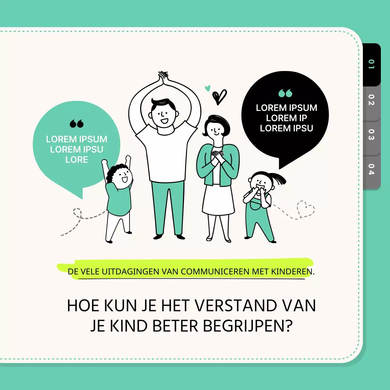 Promoot de Parent Feature van de Maand van het Ouderschap in de Munt en Zwart