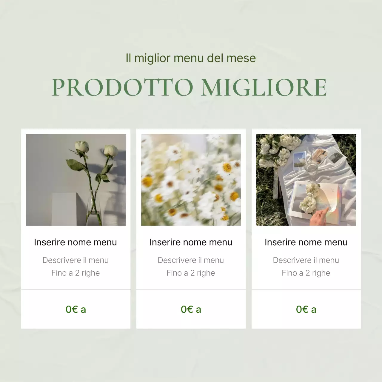 Annunci di prezzo moderni di social media marketing in verde