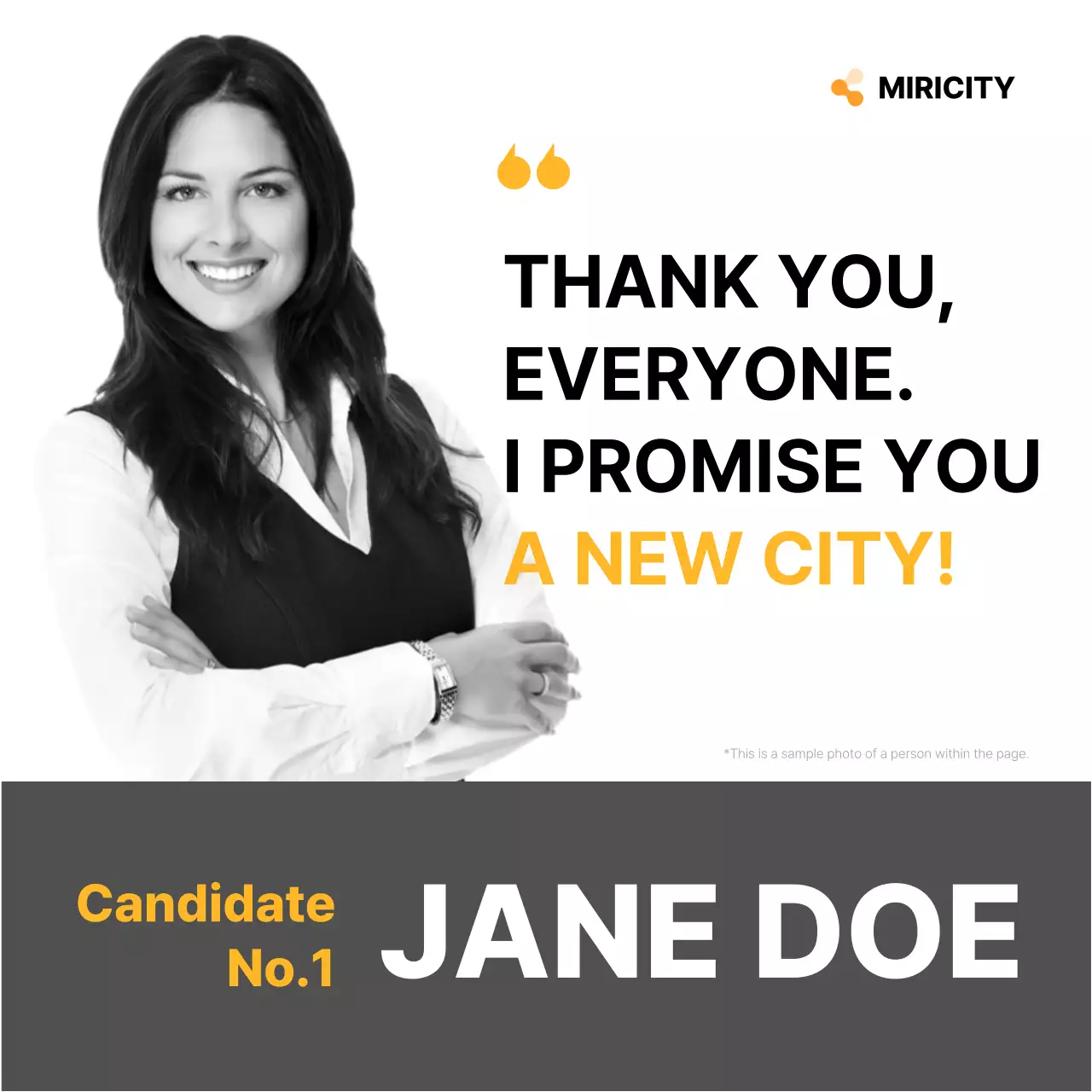 Black Professional Campaign Promotion Social Media Post