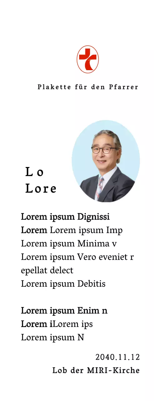 Weiches Kircheneinweihungsschild mit Aquarellhintergrund und Foto mit Farbverlauf