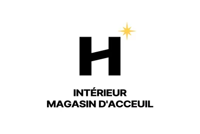 Logo d'un magasin d'intérieur avec une lettre H moderne