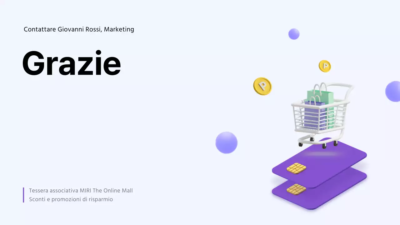 Un semplice brief promozionale con carta fedeltà viola