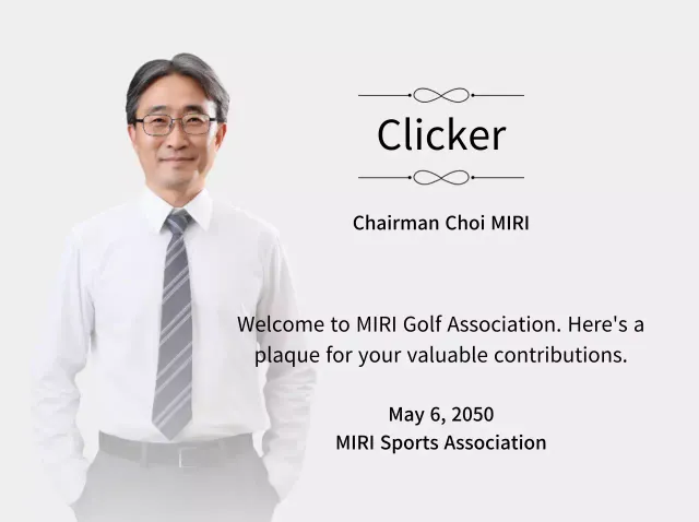 Plakat pesanan yang tampak berkelas dengan hiasan dan foto