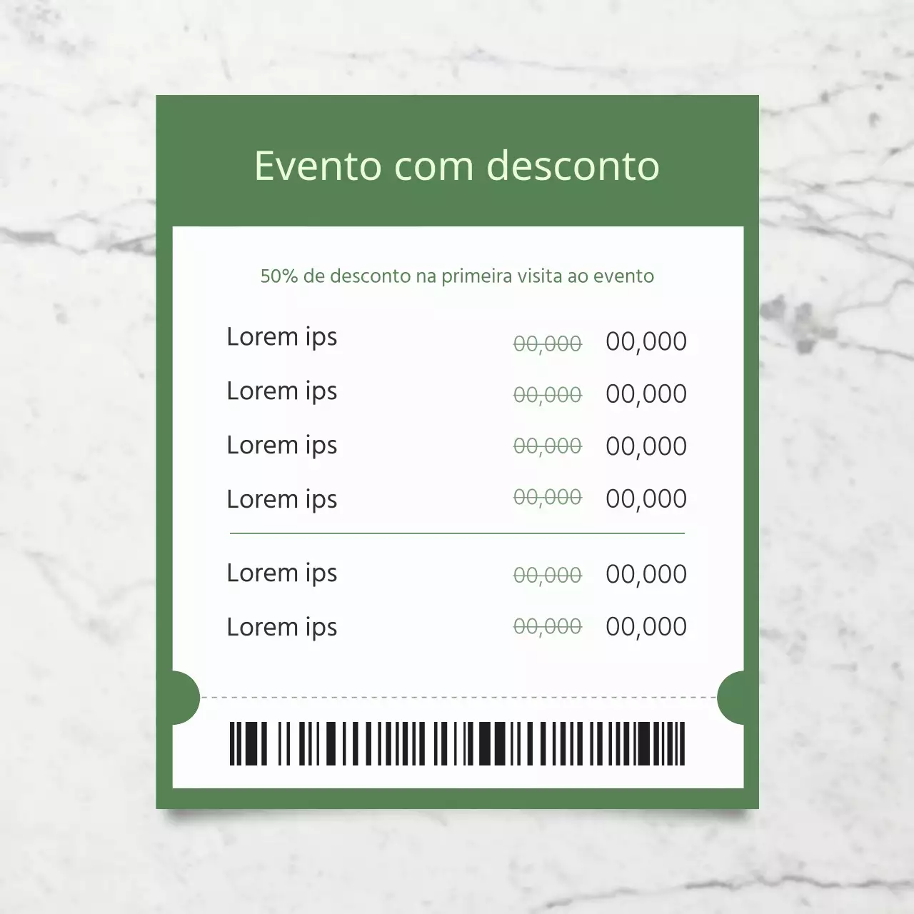 Anúncios de preços modernos de marketing nas redes sociais em verde