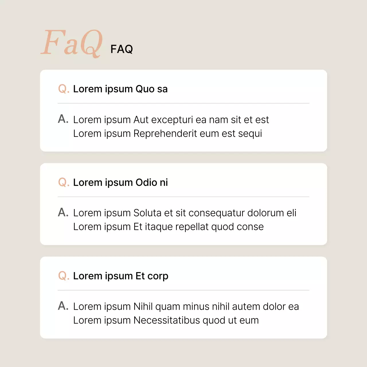 Promouvoir vos questions-réponses sur les médias sociaux en rose et en ivoire