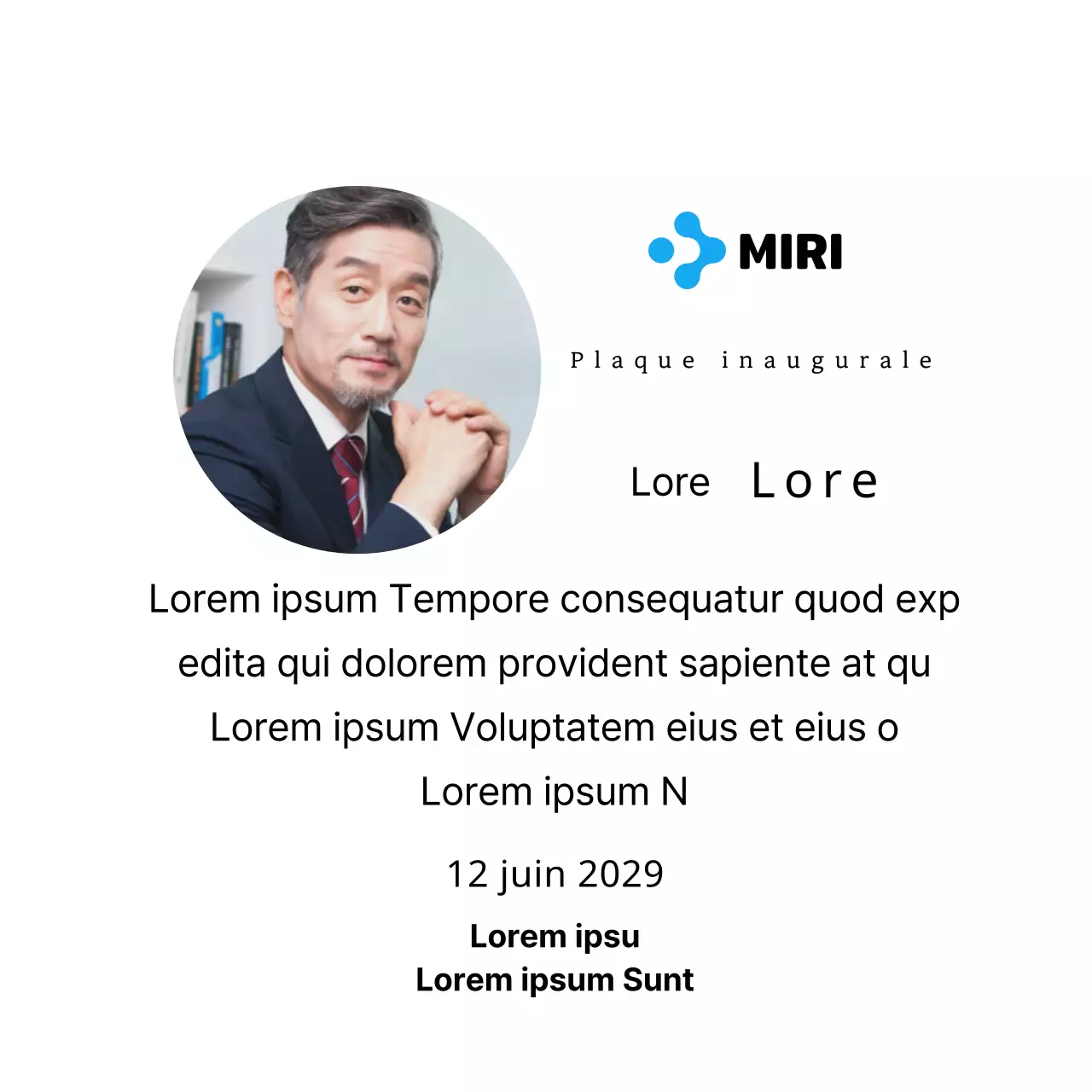 Une plaque d'inauguration à l'aspect soigné, portant le logo de votre entreprise