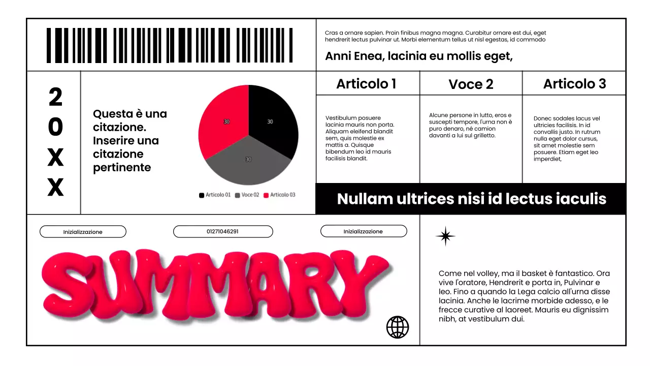 Rapporto di marketing 3D moderno bianco e rosso
