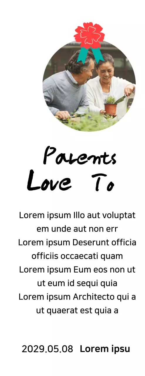 Plakat Hari Ibu yang lucu dengan ilustrasi anyelir dan kaligrafi dengan foto Anda