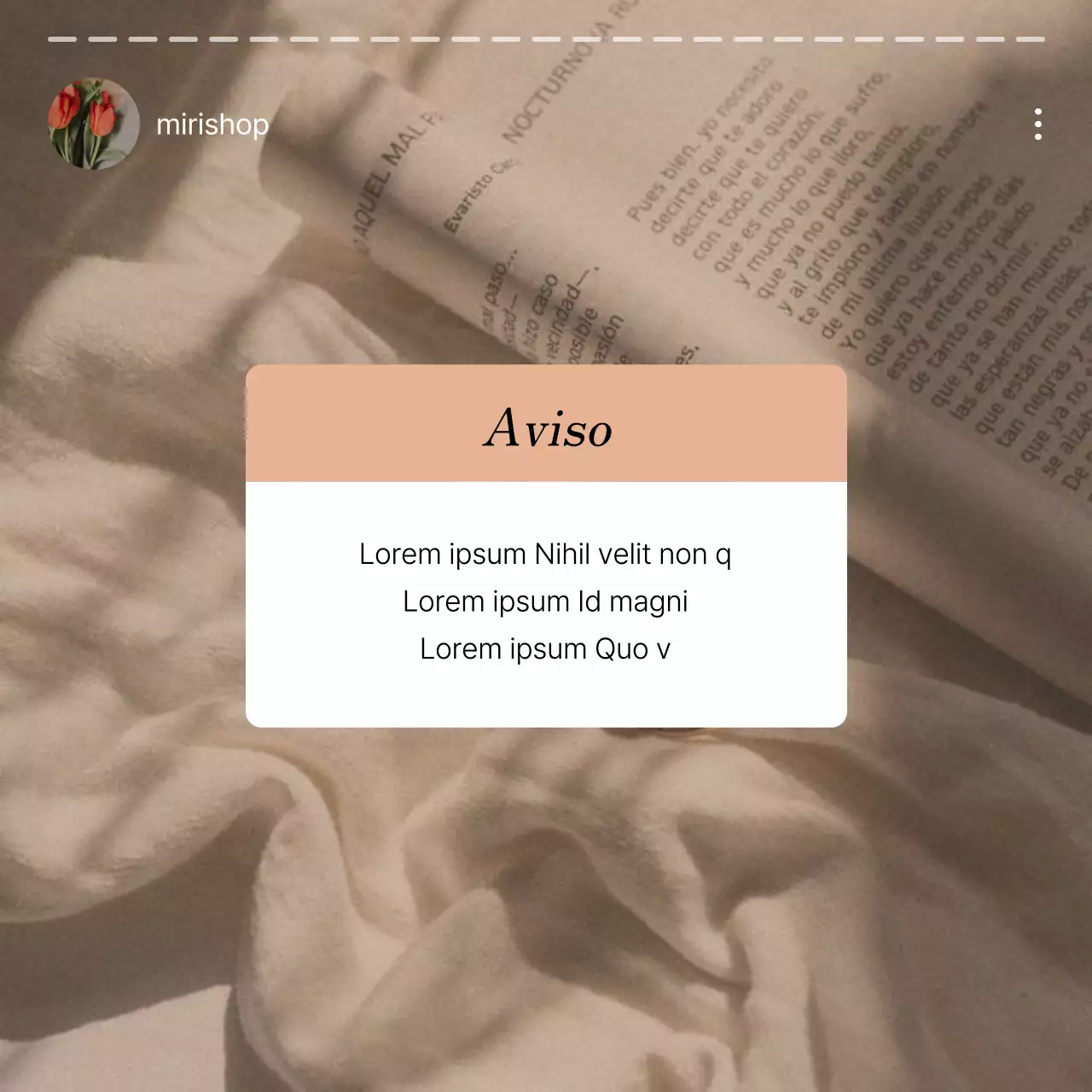 Anunciamos un moderno canal de marketing en redes sociales en rosa y marfil