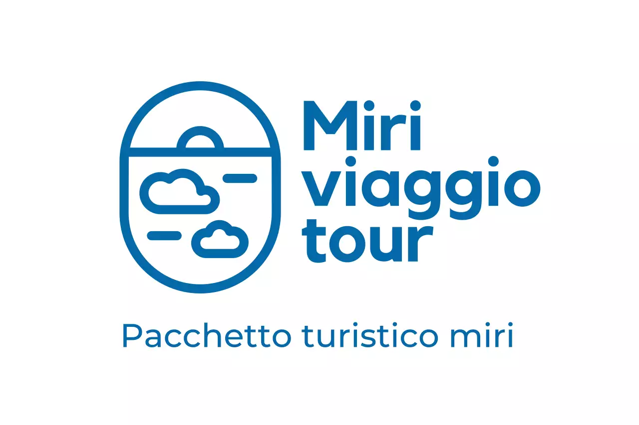 Loghi di prodotti turistici e di viaggio che utilizzano il blu