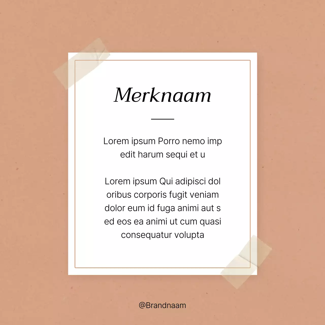 Promoot een trendy feed voor sociale-mediamarketing in roze en ivoorkleurig