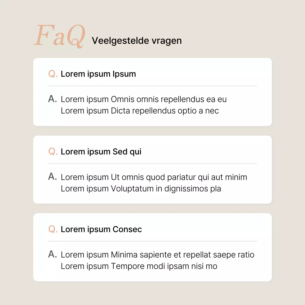 Social media marketing reviews en vragen en antwoorden in roze en ivoor promoten