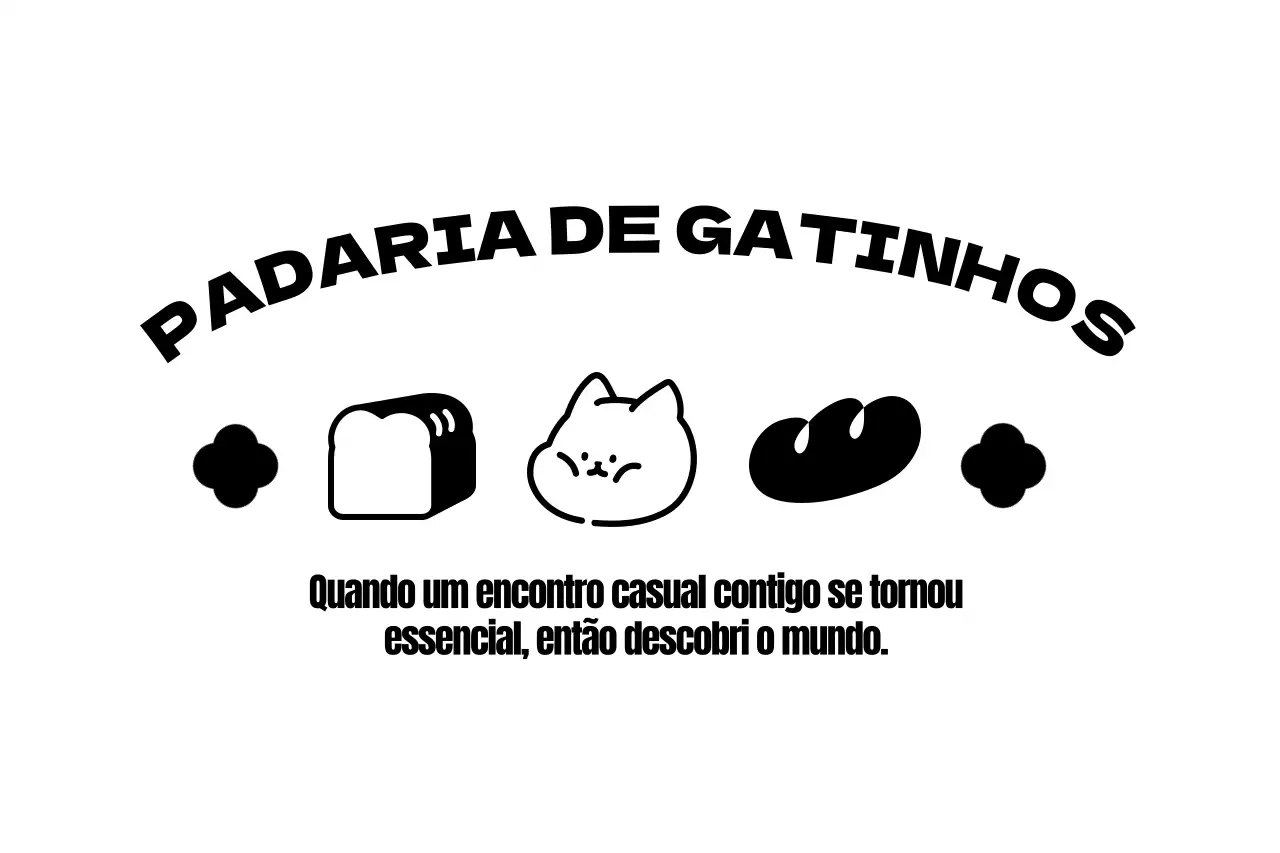 Criar um saco de compras de padaria com uma personagem felina