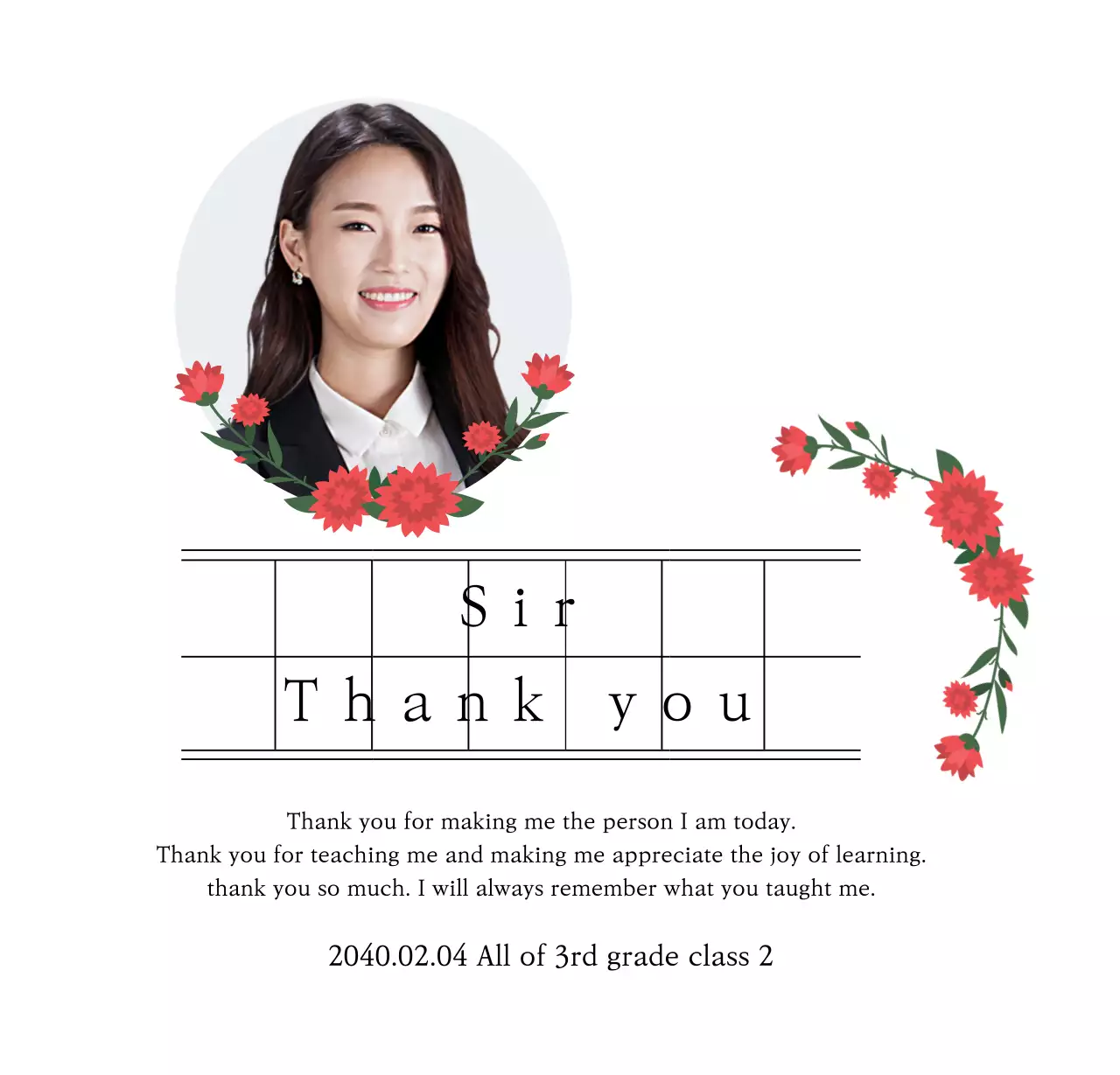 Sentuhan sentimental pada Hari Guru dengan kertas manuskrip dan anyelir