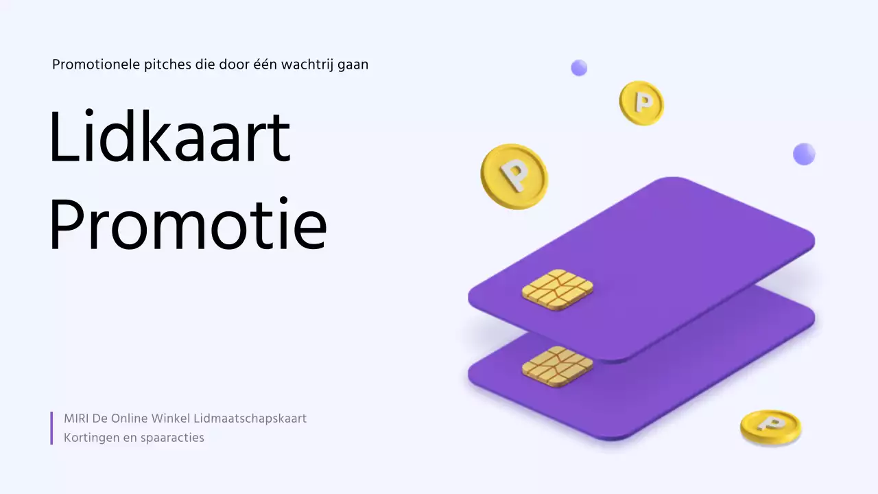 Een eenvoudige, paarse klantenkaart promo