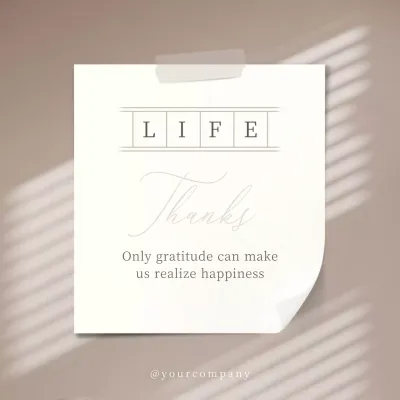 A simple sentimental quote post in ivory and brown