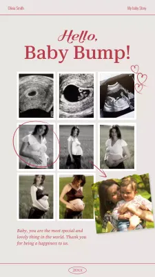 Beige Modern Pregnancy Storybook Instagram Post