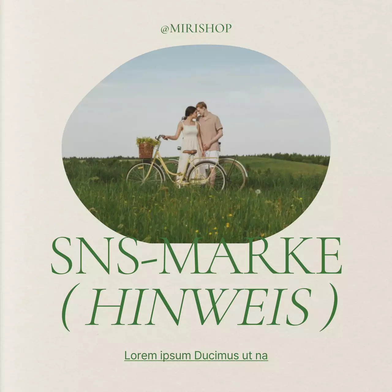 Grüne, moderne Social-Media-Marketing-Feed-Ankündigungen