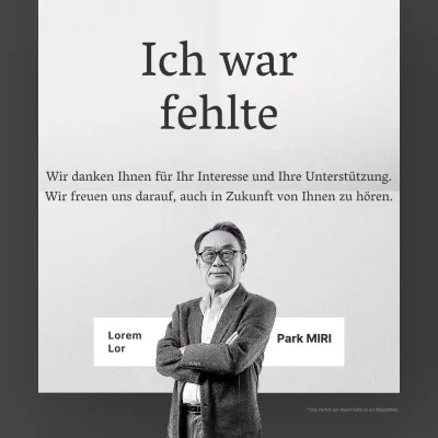 Graue und minimalistische Werbung für Parlamentskandidaten