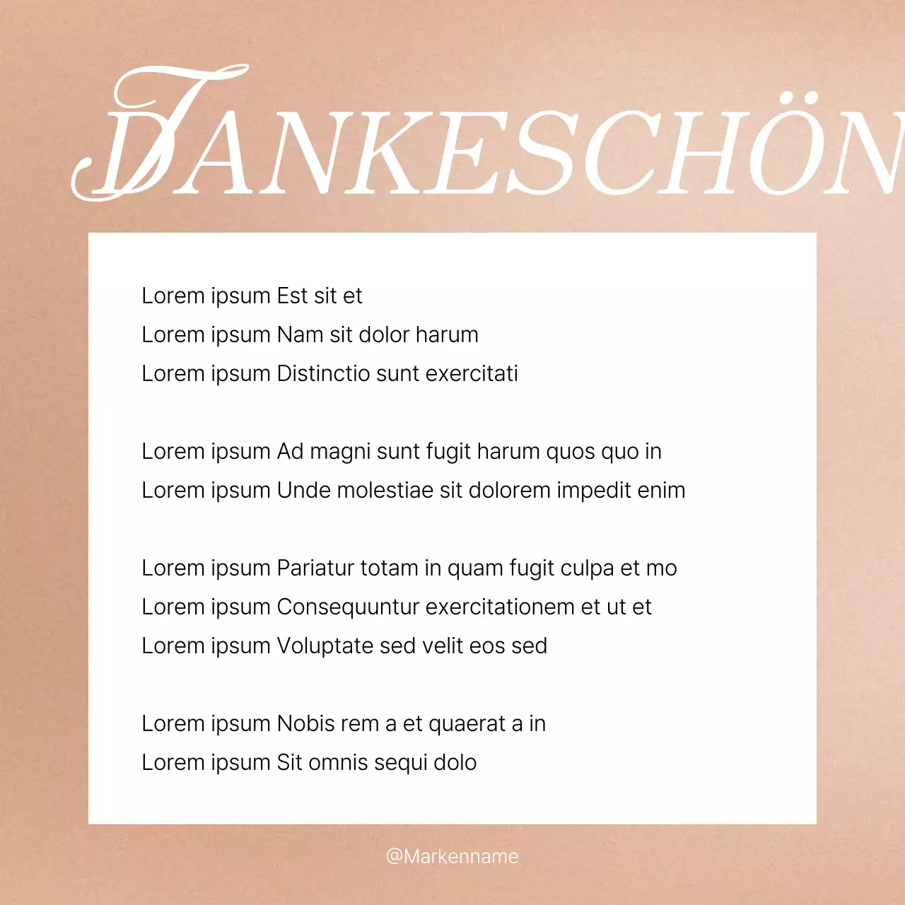 Förderung eines trendigen Social Media Marketing Feeds in Rosa und Elfenbein