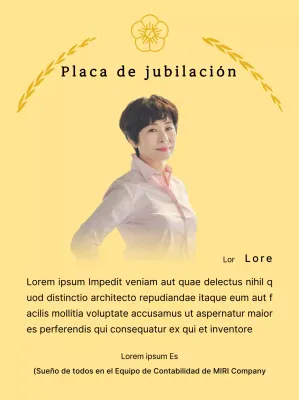 Una elegante placa de agradecimiento por jubilación con coronas de laurel doradas y una esvástica.