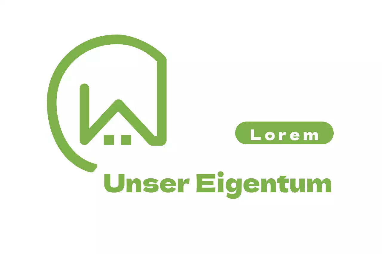 Grünes, freundliches Agentur-Immobilien-Logo