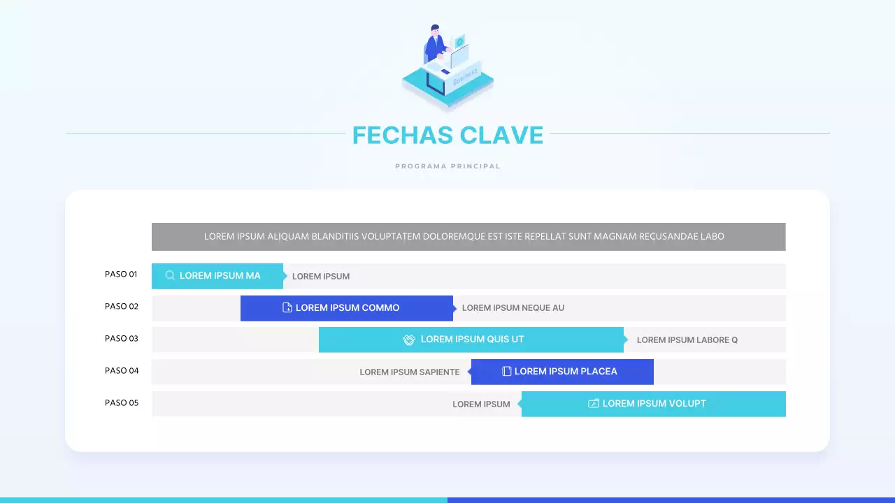 Propuesta de colaboración de moda en azul y azul claro