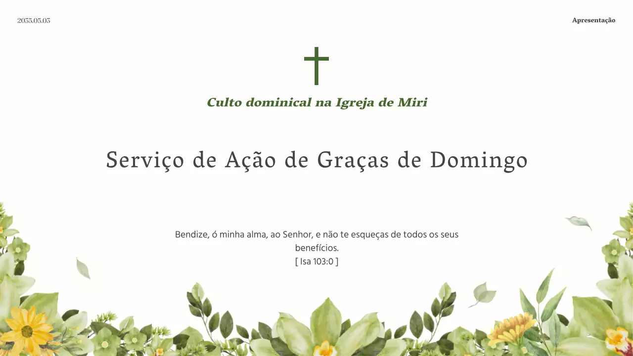 Um simples guia de serviço verde e amarelo para a Igreja Botânica