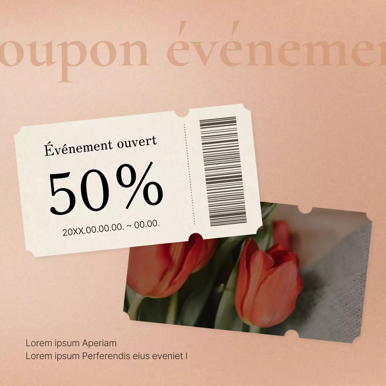 Promouvoir un flux de médias sociaux tendance en rose et ivoire