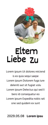 Eine hübsche Muttertagstafel mit einer Nelkenillustration und Kalligraphie mit Ihrem Foto