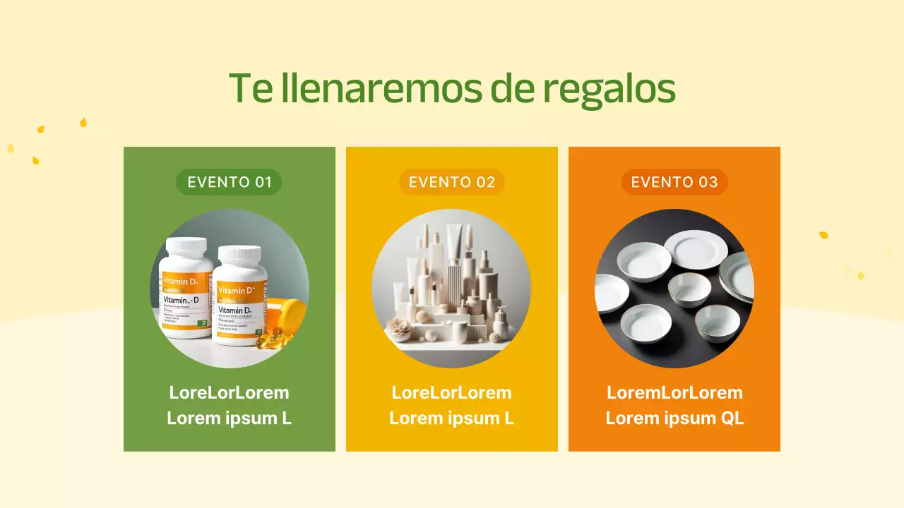 Promoción de regalos del Mes del Hogar en amarillo y chartreuse