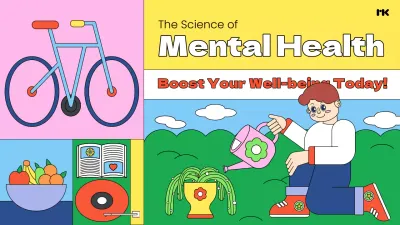 Colorful Retro Mental Health Guide YouTube Thumbnail