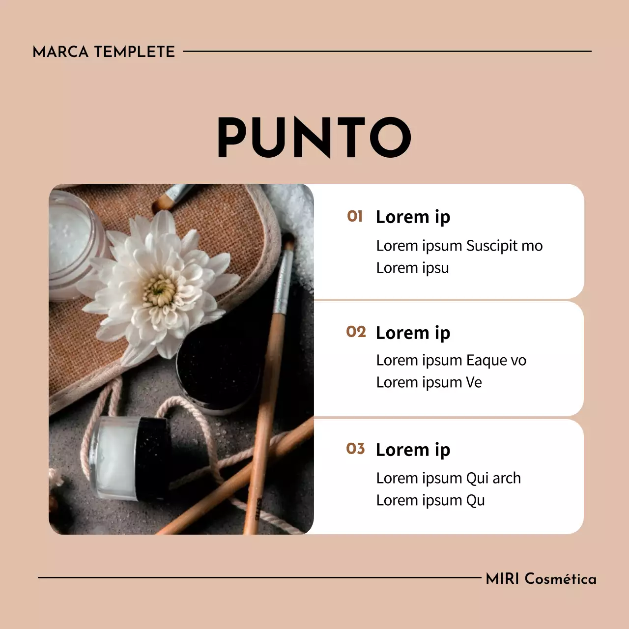 Una marca de cosméticos limpia y beige