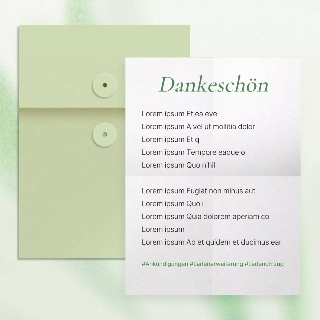 Fördern Sie einen grünen, modernen Social Media Marketing Feed