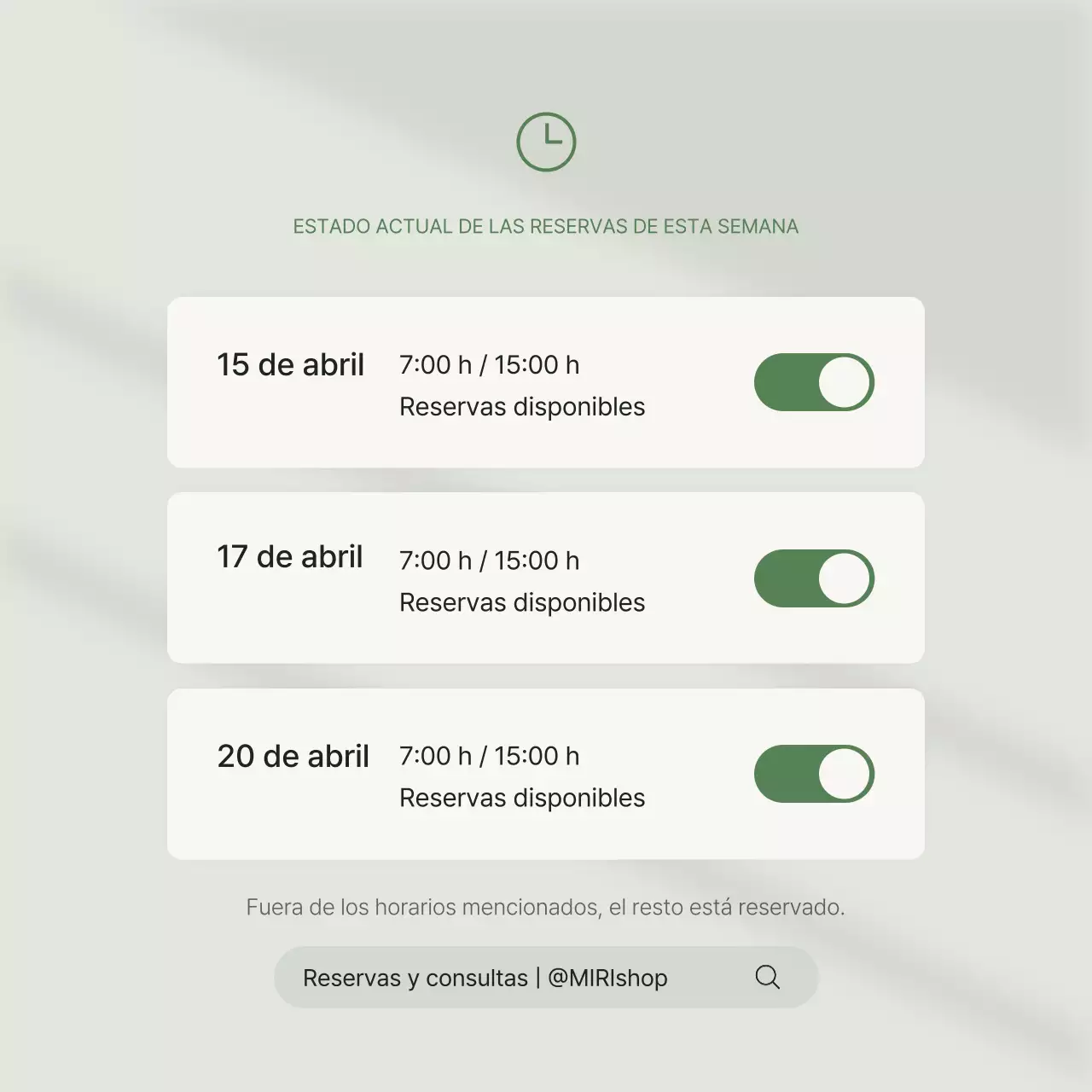 Moderno marketing en redes sociales en verde para promocionar su estado de reserva