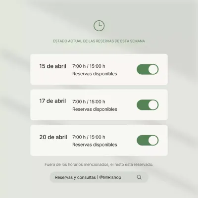 Moderno marketing en redes sociales en verde para promocionar su estado de reserva