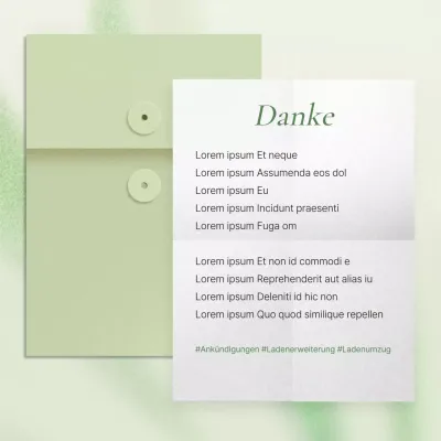 Grüne, moderne Social-Media-Marketing-Feed-Ankündigungen