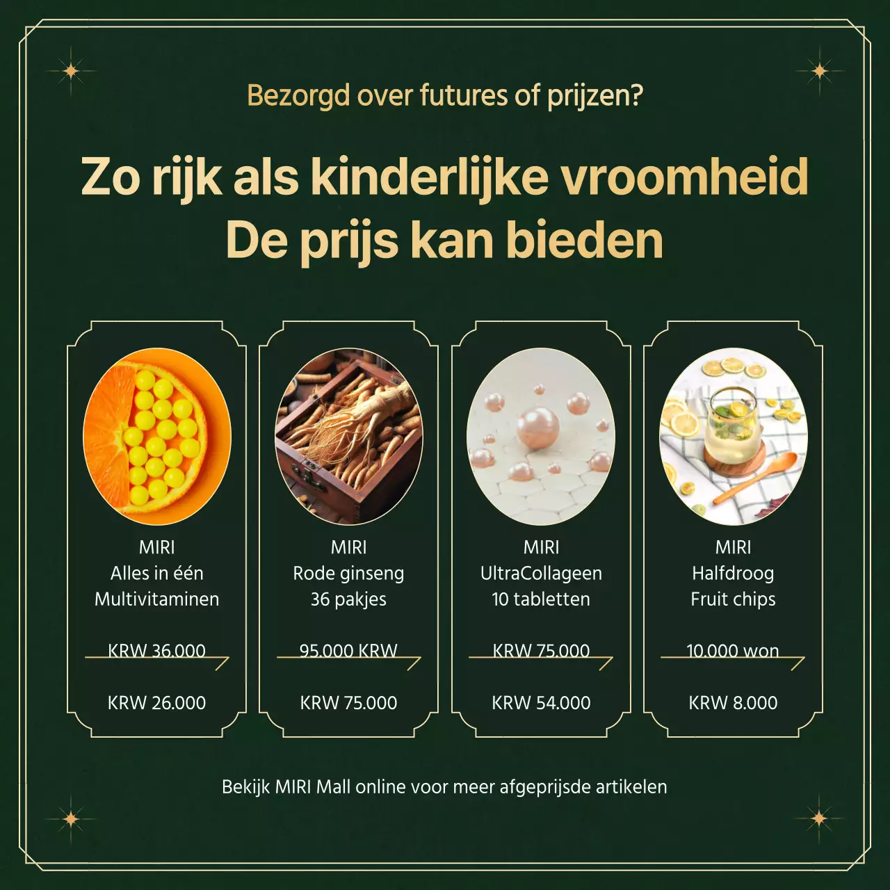 Adviseer en promoot luxe Moederdagcadeaus in groen en goud