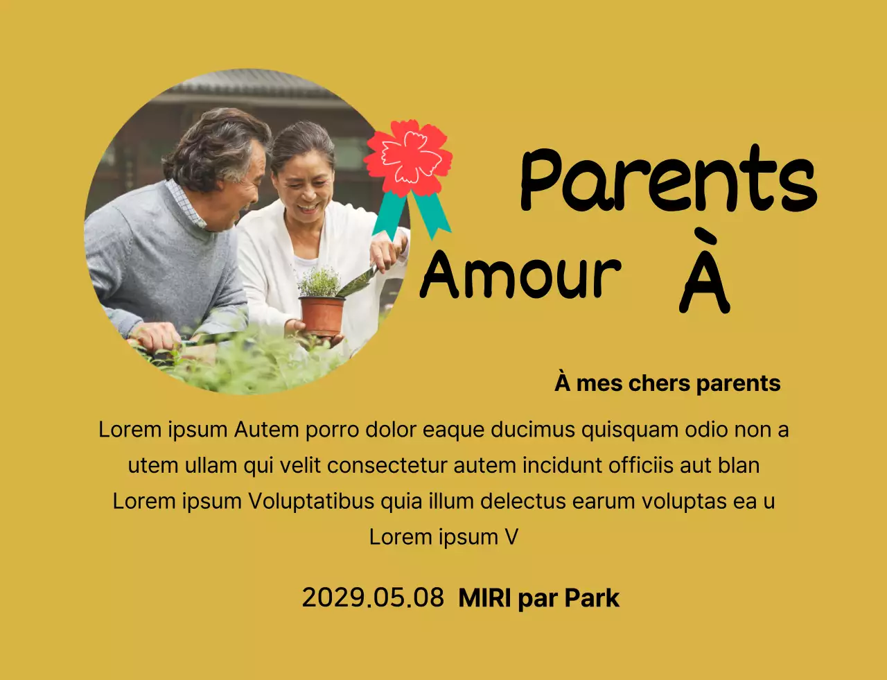 Une jolie plaque de fête des mères avec une illustration d'œillets et une calligraphie avec votre photo