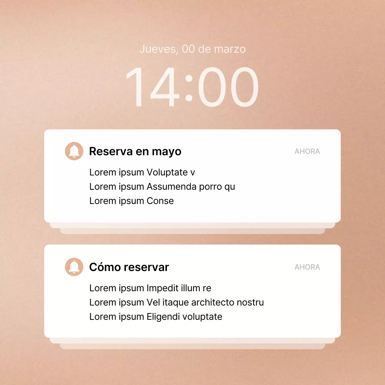 Promueva un canal de marketing en redes sociales de moda en rosa y marfil