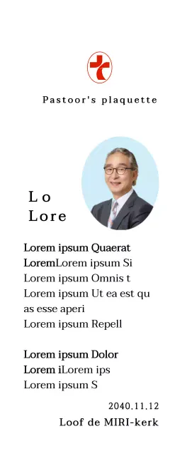 Zachte kerkwijding plaquette met gradiënt aquarel achtergrond en foto