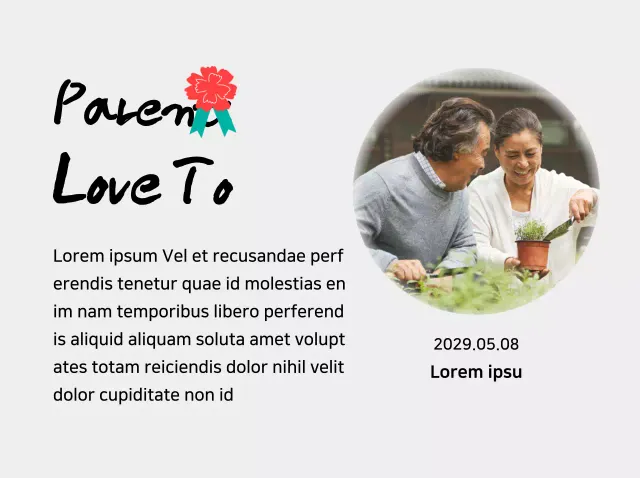 Plakat Hari Ibu yang lucu dengan ilustrasi anyelir dan kaligrafi dengan foto Anda