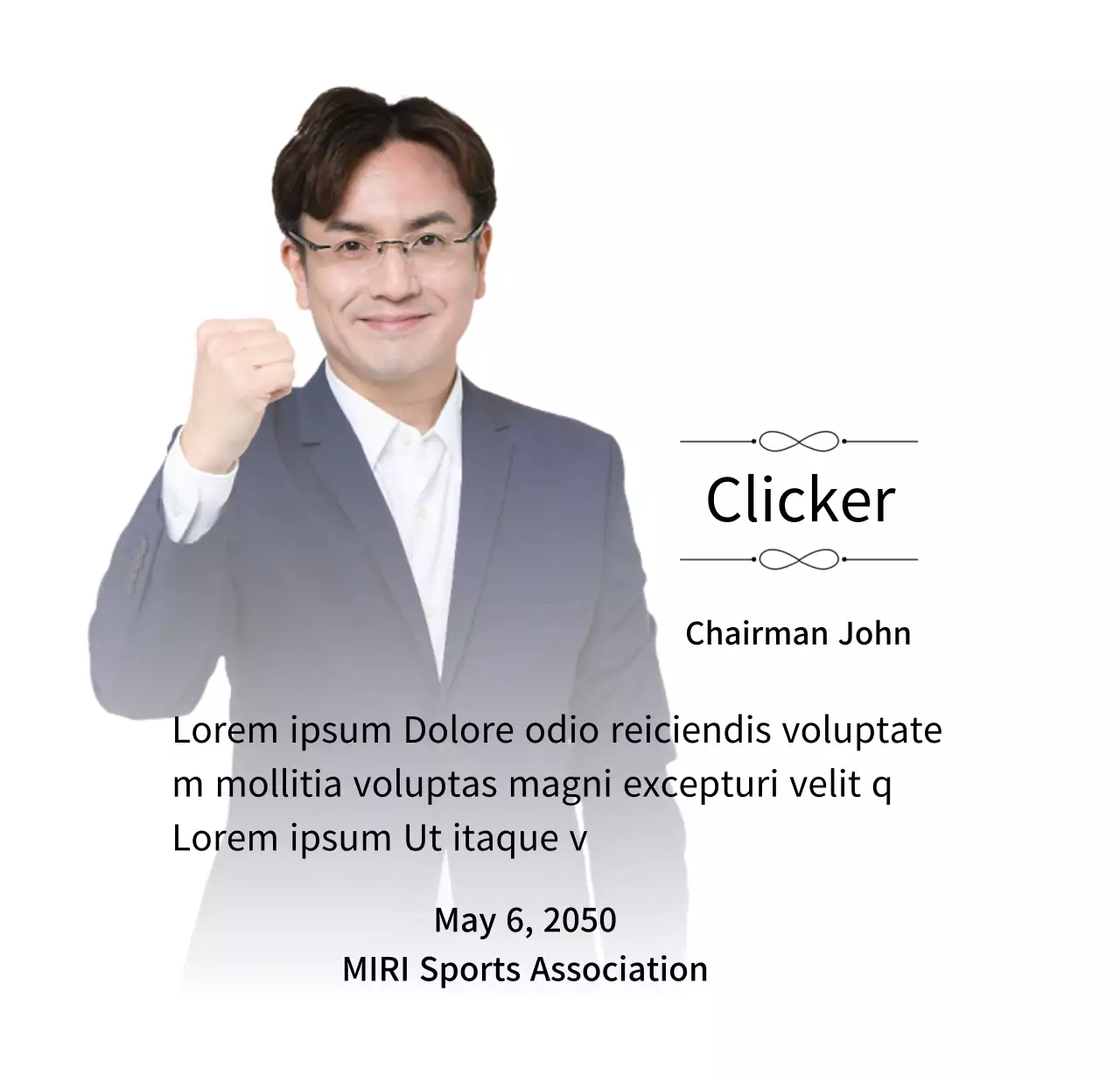 Plakat pesanan yang tampak berkelas dengan hiasan dan foto dengan latar belakang gradien