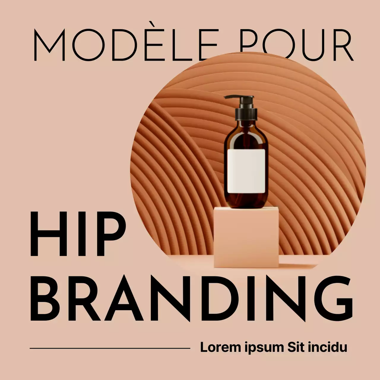 Une marque de cosmétiques beige et épurée