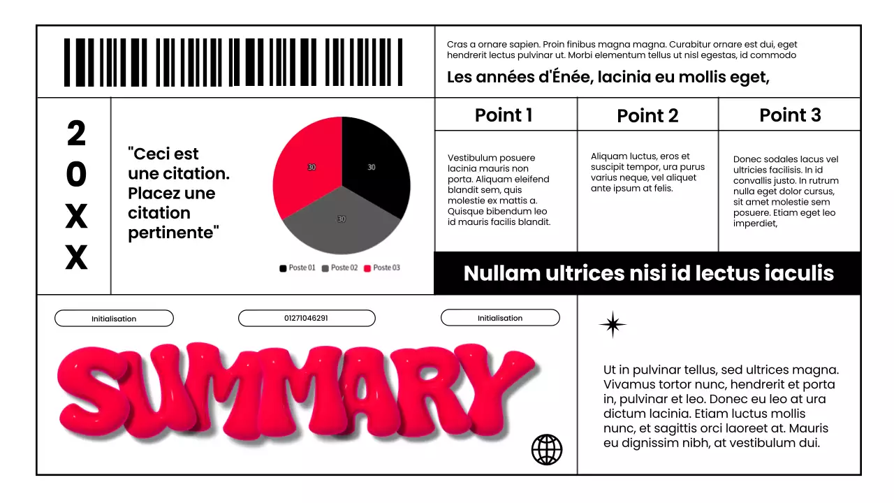 Rapport marketing 3D moderne blanc et rouge