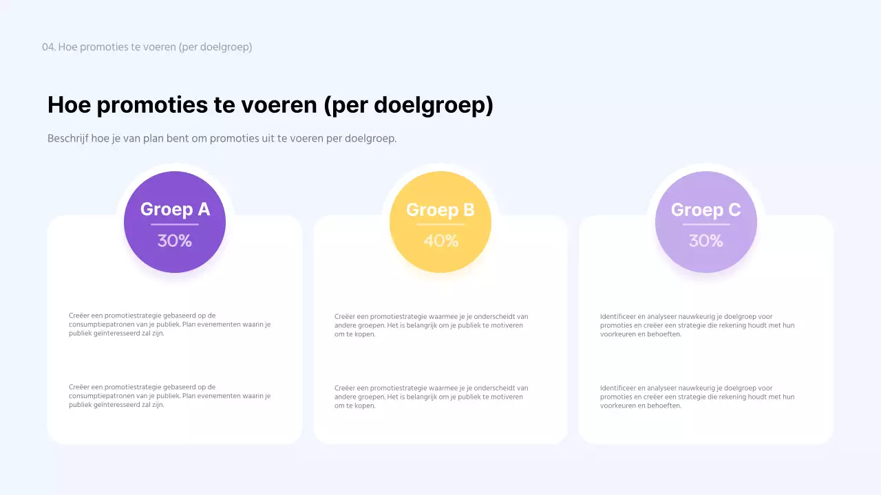 Een eenvoudige, paarse klantenkaart promo