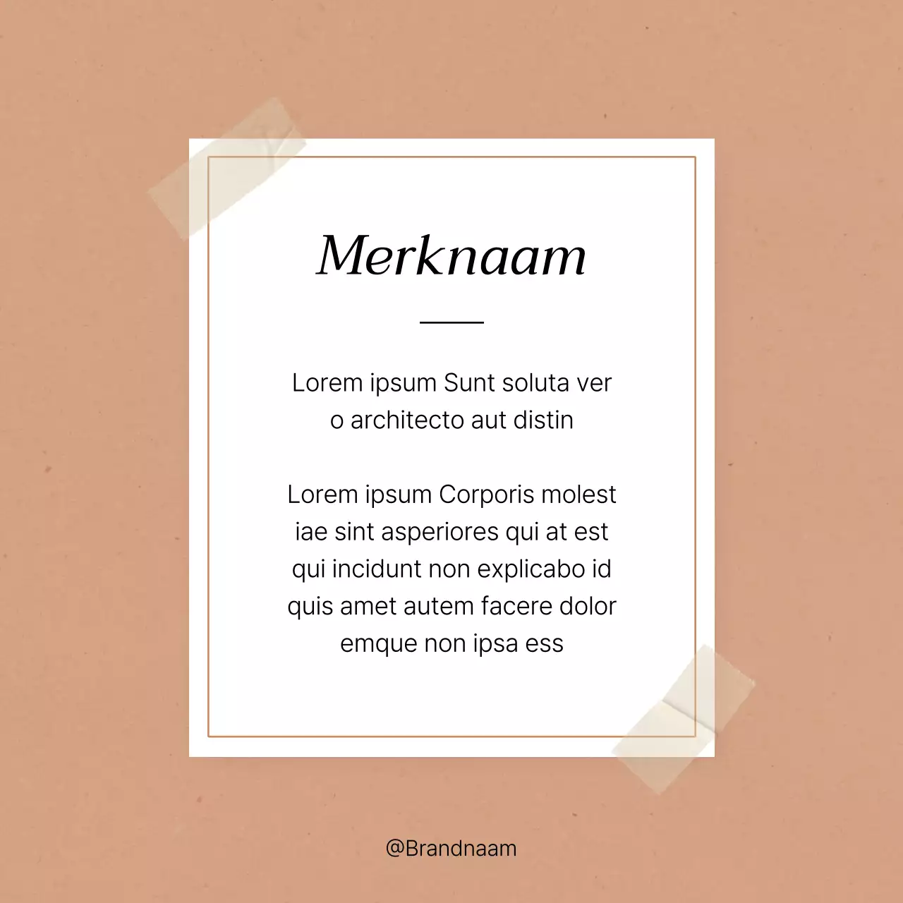 Promoot een trendy feed voor sociale-mediamarketing in roze en ivoorkleurig